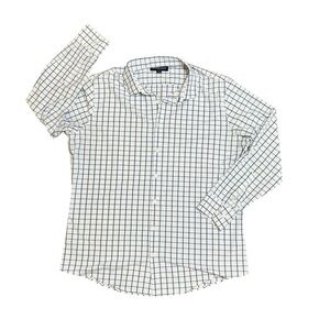 Mizzen+Main White and Blue Checkered Shirt